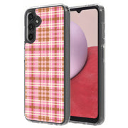 Plaid Grid Line Print Slim Cover For Samsung Galaxy A (A42, A35, A25, A15, A11, A03S), Print in USA