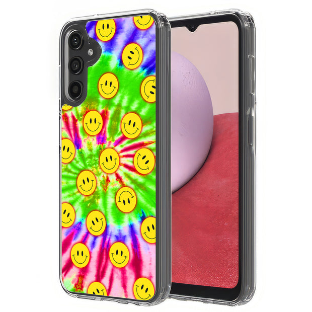 Tie Dye Smile Print Slim Cover For Samsung Galaxy A (A42, A35, A25, A15, A11, A03S), Print in USA