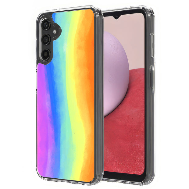 Pastel Rainbow Print Slim Cover For Samsung Galaxy A (A42, A35, A25, A15, A11, A03S), Print in USA