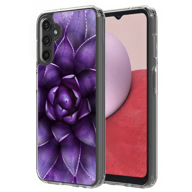 Purple Lotus Print Slim Cover For Samsung Galaxy A (A42, A35, A25, A15, A11, A03S), Print in USA