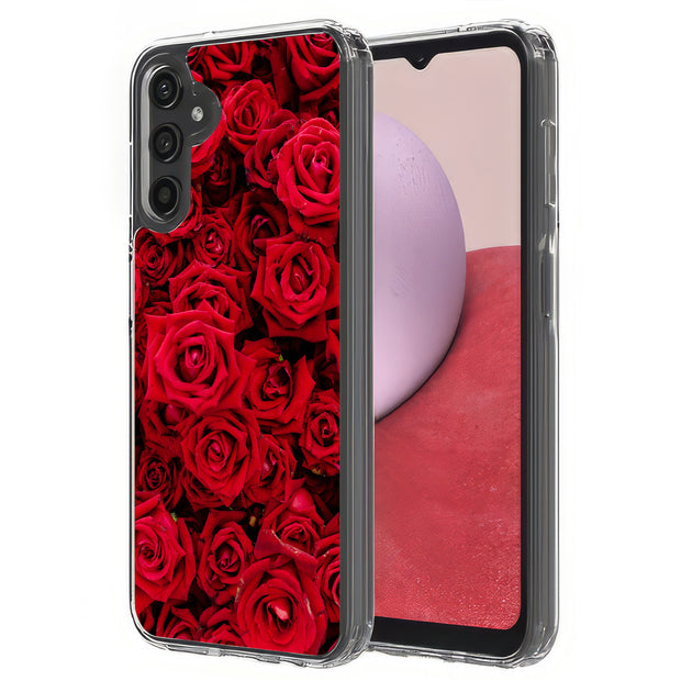 Red Rose Bush Print Slim Cover For Samsung Galaxy A (A42, A35, A25, A15, A11, A03S), Print in USA