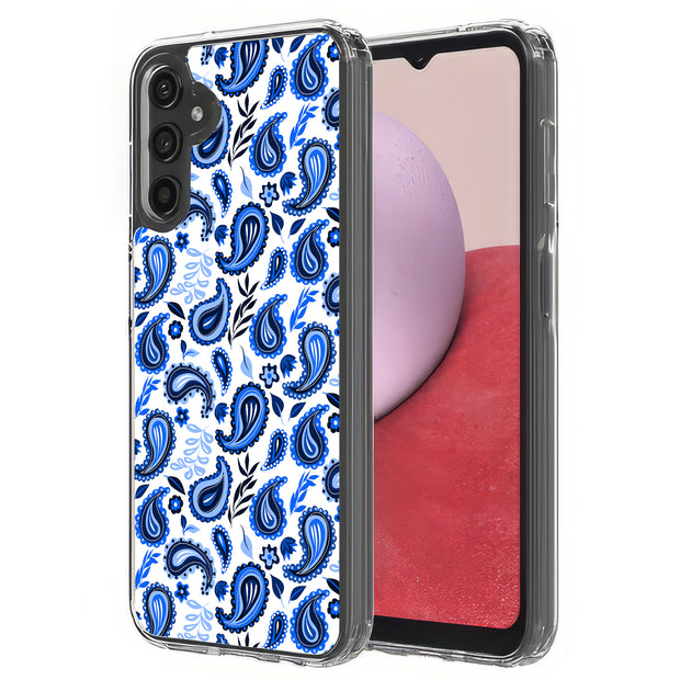 Blue Bandana Print Slim Cover For Samsung Galaxy A (A42, A35, A25, A15, A11, A03S), Print in USA