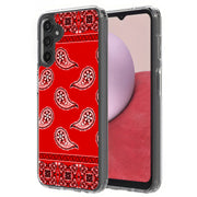 Red Bandana Print Slim Cover For Samsung Galaxy A (A42, A35, A25, A15, A11, A03S), Print in USA