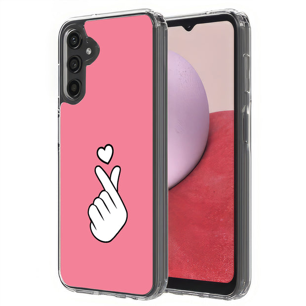 Finger Heart Print Slim Cover For Samsung Galaxy A (A42, A35, A25, A15, A11, A03S), Print in USA