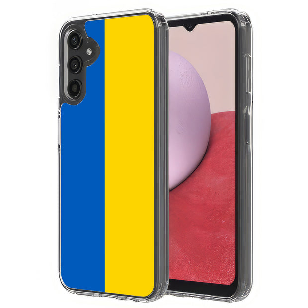 Flag Ukraine Print Slim Cover For Samsung Galaxy A (A42, A35, A25, A15, A11, A03S), Print in USA