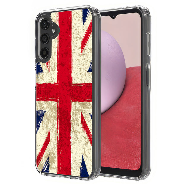 Old UK Flag Print Slim Cover For Samsung Galaxy A (A42, A35, A25, A15, A11, A03S), Print in USA