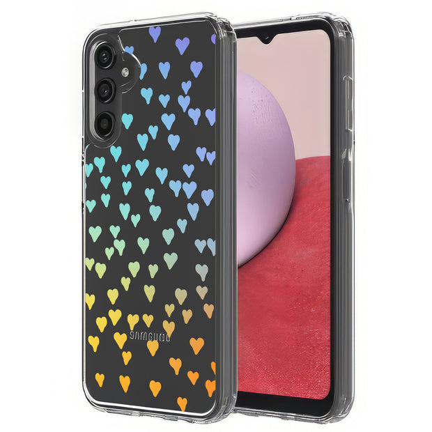 Gradient Hearts Print Slim Cover For Samsung Galaxy A (A42, A35, A25, A15, A11, A03S), Print in USA