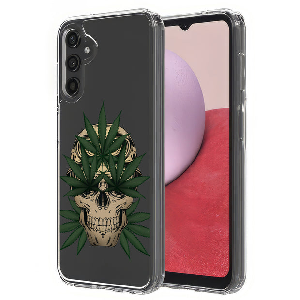 Marijuana Skull Print Slim Cover For Samsung Galaxy A (A42, A35, A25, A15, A11, A03S), Print in USA