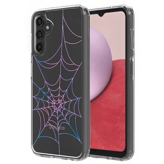 Spider Web Pink Print Slim Cover For Samsung Galaxy A (A42, A35, A25, A15, A11, A03S), Print in USA