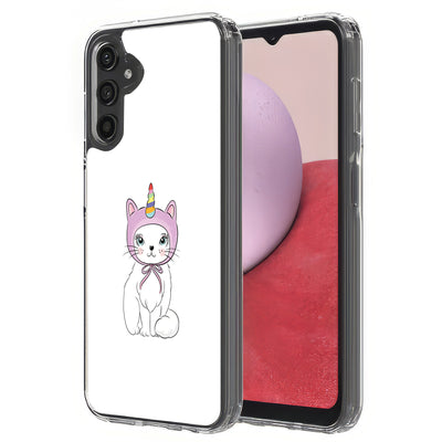 Unicorn Kitty Print Slim Cover For Samsung Galaxy A (A42, A35, A25, A15, A11, A03S), Print in USA