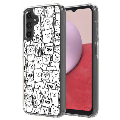 Comic Cat Print Slim Cover For Samsung Galaxy A (A42, A35, A25, A15, A11, A03S), Print in USA