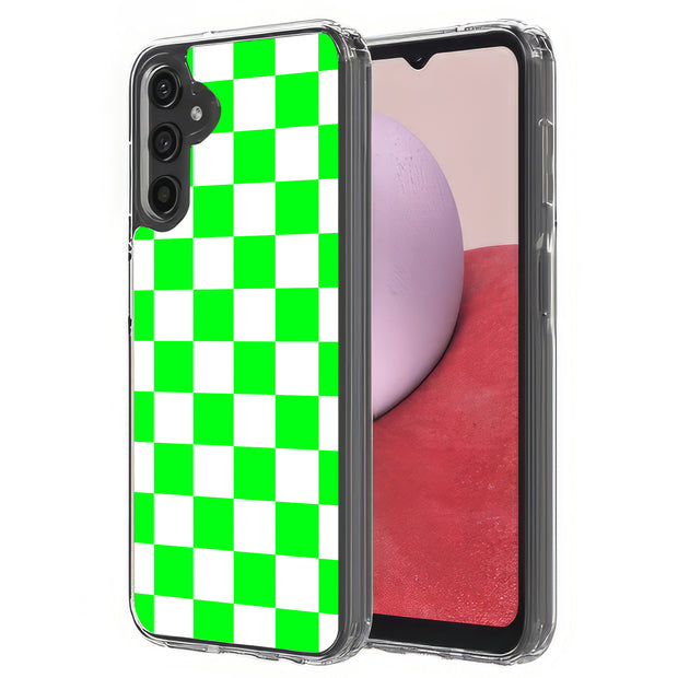 Bright Checker Print Slim Cover For Samsung Galaxy A (A42, A35, A25, A15, A11, A03S), Print in USA