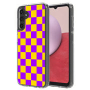 Yellow Checker Print Slim Cover For Samsung Galaxy A (A42, A35, A25, A15, A11, A03S), Print in USA