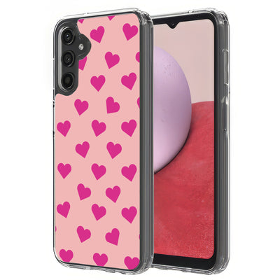 Cute Pink Love Print Slim Cover For Samsung Galaxy A (A42, A35, A25, A15, A11, A03S), Print in USA