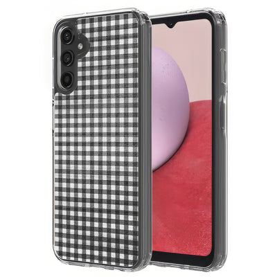 Black Plaid Print Slim Cover For Samsung Galaxy A (A42, A35, A25, A15, A11, A03S), Print in USA