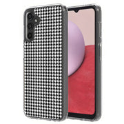 Black Gingham Print Slim Cover For Samsung Galaxy A (A42, A35, A25, A15, A11, A03S), Print in USA