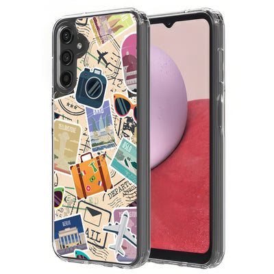 Travel Sticker Print Slim Cover For Samsung Galaxy A (A42, A35, A25, A15, A11, A03S), Print in USA