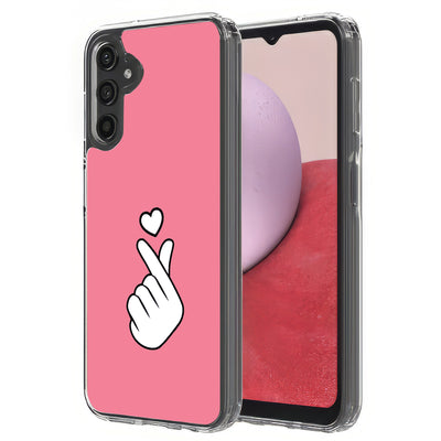 Finger Heart Print Slim Cover For Samsung Galaxy A (A42, A35, A25, A15, A11, A03S), Print in USA