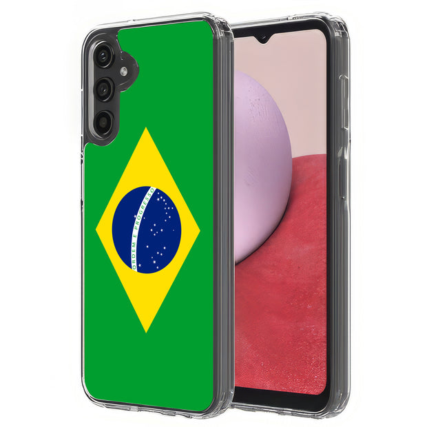 Flag Brazil Print Slim Cover For Samsung Galaxy A (A42, A35, A25, A15, A11, A03S), Print in USA