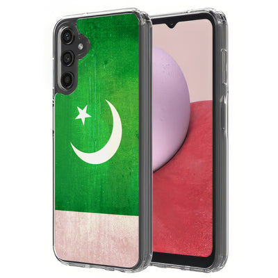 Pakistan Flag Print Slim Cover For Samsung Galaxy A (A42, A35, A25, A15, A11, A03S), Print in USA