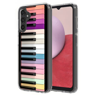 Rainbow Piano Print Slim Cover For Samsung Galaxy A (A42, A35, A25, A15, A11, A03S), Print in USA