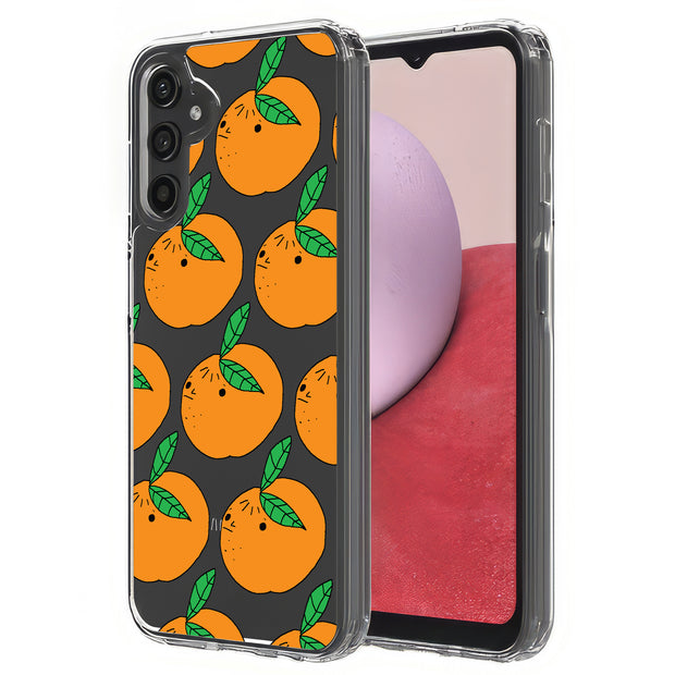 Orange Fruit Print Slim Cover For Samsung Galaxy A (A42, A35, A25, A15, A11, A03S), Print in USA