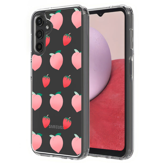 Pink Fruit Print Slim Cover For Samsung Galaxy A (A42, A35, A25, A15, A11, A03S), Print in USA