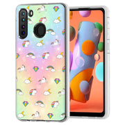 Rainbow Unicorn Print Slim Cover For Samsung Galaxy A (A42, A35, A25, A15, A11, A03S), Print in USA