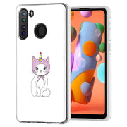 Unicorn Kitty Print Slim Cover For Samsung Galaxy A (A42, A35, A25, A15, A11, A03S), Print in USA