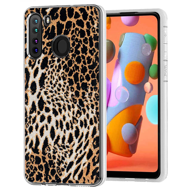 Leopard Pattern Print Slim Cover For Samsung Galaxy A (A42, A35, A25, A15, A11, A03S), Print in USA