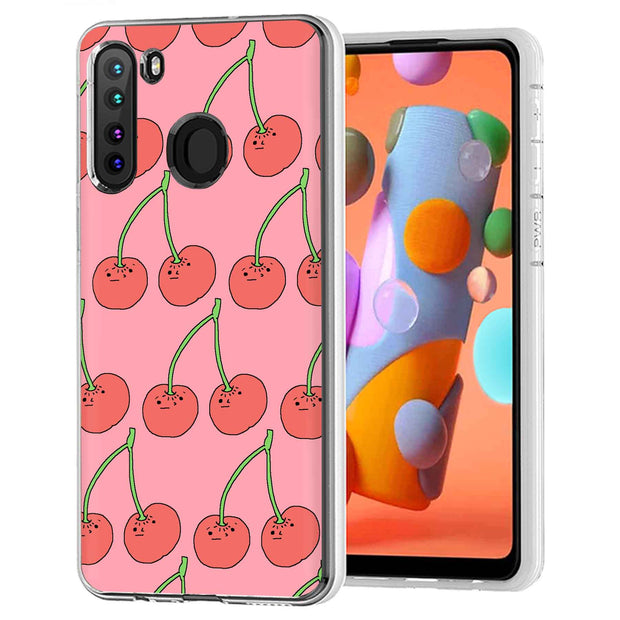 Cherry Print Slim Cover For Samsung Galaxy A (A42, A35, A25, A15, A11, A03S), Print in USA