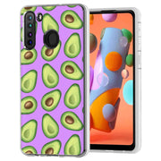 Green Avocado Print Slim Cover For Samsung Galaxy A (A42, A35, A25, A15, A11, A03S), Print in USA