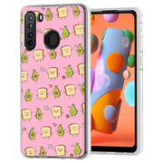 Pink Avocado Print Slim Cover For Samsung Galaxy A (A42, A35, A25, A15, A11, A03S), Print in USA