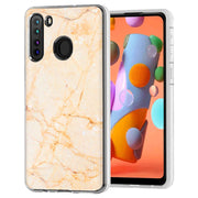 Yellow Marble Print Slim Cover For Samsung Galaxy A (A42, A35, A25, A15, A11, A03S), Print in USA