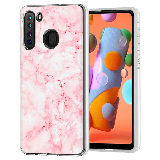 Glossy Marble Print Slim Cover For Samsung Galaxy A (A42, A35, A25, A15, A11, A03S), Print in USA