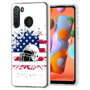 USA Flag Helmet Print Slim Cover For Samsung Galaxy A (A42, A35, A25, A15, A11, A03S), Print in USA