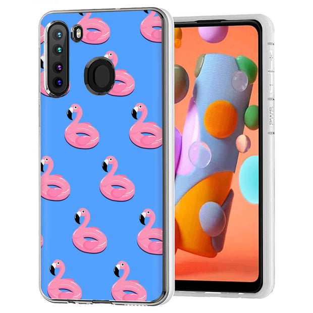 Cute Flamingo Print Slim Cover For Samsung Galaxy A (A42, A35, A25, A15, A11, A03S), Print in USA