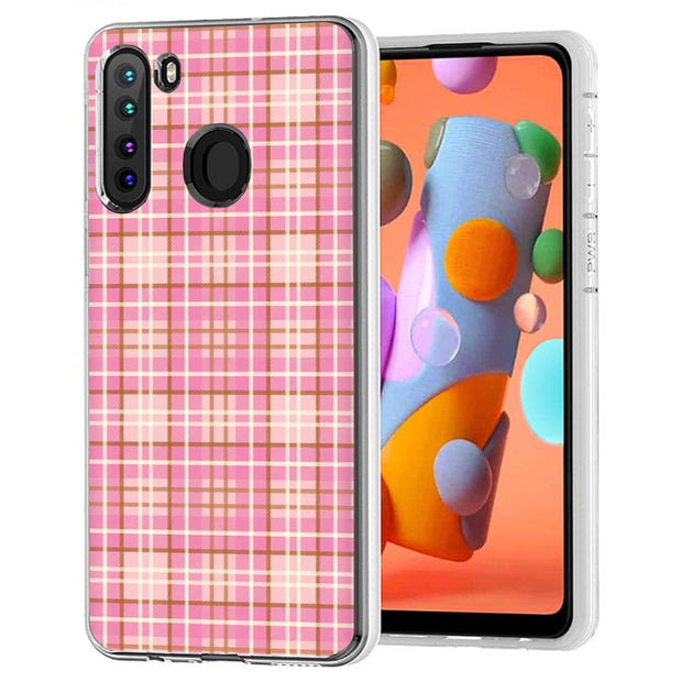 Plaid Pattern 4 Print Slim Cover For Samsung Galaxy A (A42, A35, A25, A15, A11, A03S), Print in USA