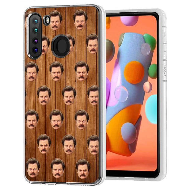 Ron Swanson Print Slim Cover For Samsung Galaxy A (A42, A35, A25, A15, A11, A03S), Print in USA