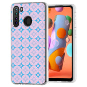 Blue X Circle Print Slim Cover For Samsung Galaxy A (A42, A35, A25, A15, A11, A03S), Print in USA