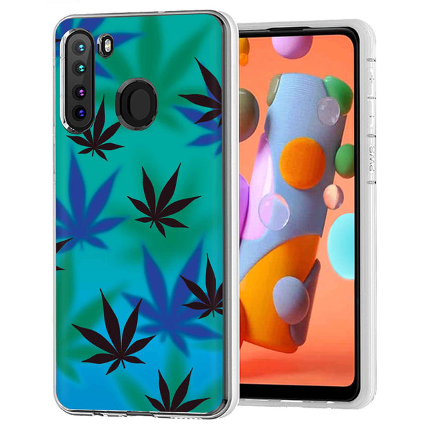 Marijuana Blue Print Slim Cover For Samsung Galaxy A (A42, A35, A25, A15, A11, A03S), Print in USA