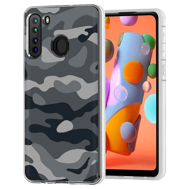 Winter Camo Print Slim Cover For Samsung Galaxy A (A42, A35, A25, A15, A11, A03S), Print in USA