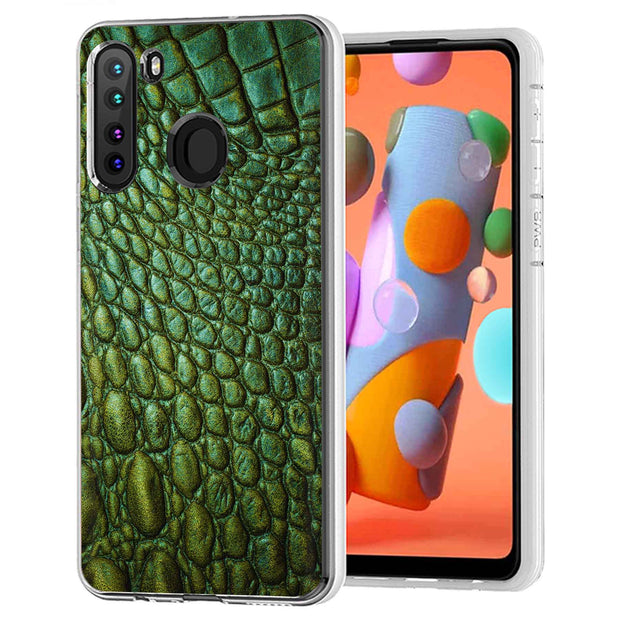 Satin Crocodile Print Slim Cover For Samsung Galaxy A (A42, A35, A25, A15, A11, A03S), Print in USA