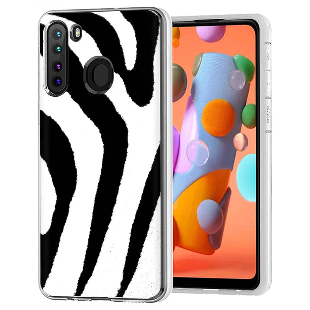 Zebra Stripe Print Slim Cover For Samsung Galaxy A (A42, A35, A25, A15, A11, A03S), Print in USA