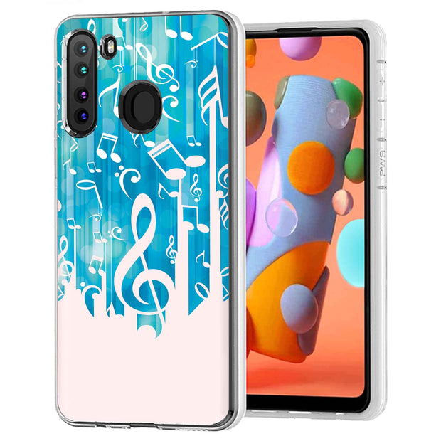 Music Note Print Slim Cover For Samsung Galaxy A (A42, A35, A25, A15, A11, A03S), Print in USA