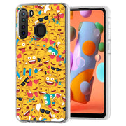 Square Emojis Print Slim Cover For Samsung Galaxy A (A42, A35, A25, A15, A11, A03S), Print in USA