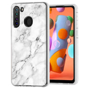 White Marble Print Slim Cover For Samsung Galaxy A (A42, A35, A25, A15, A11, A03S), Print in USA