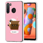 Cat Hide Box Print Slim Cover For Samsung Galaxy A (A42, A35, A25, A15, A11, A03S), Print in USA