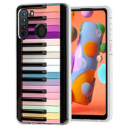 Rainbow Piano Print Slim Cover For Samsung Galaxy A (A42, A35, A25, A15, A11, A03S), Print in USA