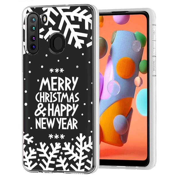 Merry Christmas Print Slim Cover For Samsung Galaxy A (A42, A35, A25, A15, A11, A03S), Print in USA